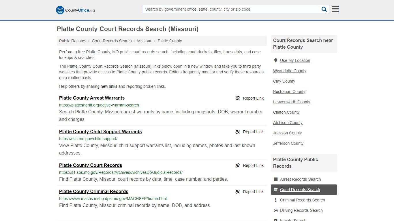 Court Records Search - Platte County, MO (Adoptions ...